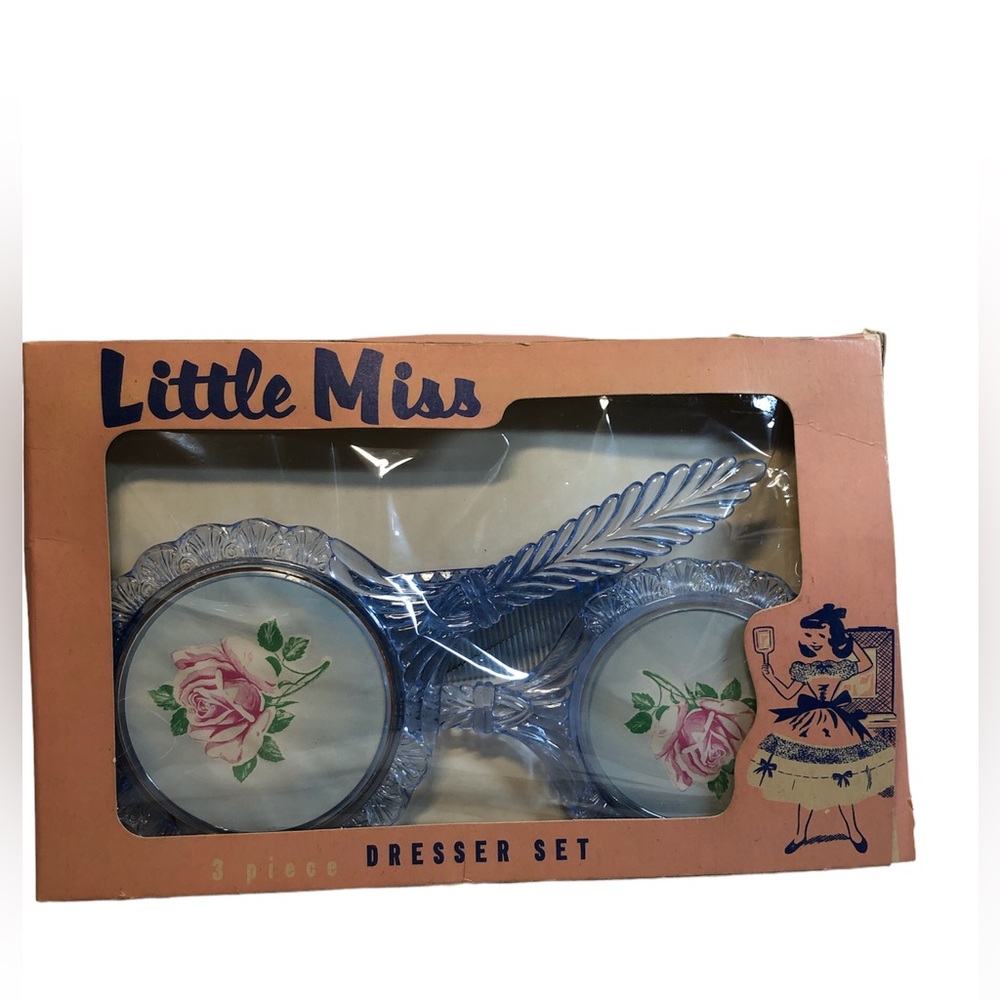 Vintage Little Miss Dresser Set 3 Piece In Original Box Montreal Canada